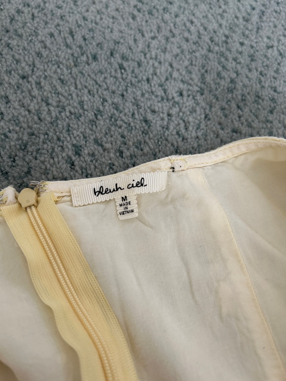Strapless Cream Ruffle-Hem Mini Dress - Picture 2 of 3